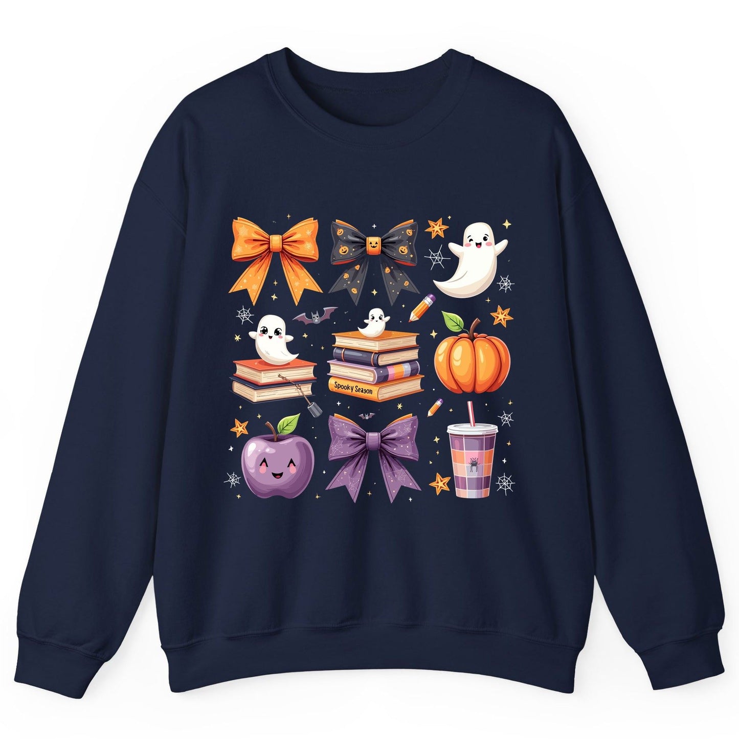 Spooky Season Halloween Sweatshirt Navy product mockup