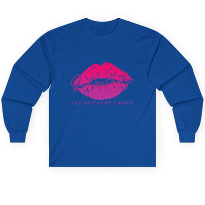Galentines the Sisters We Choose galentine's day Long Sleeve Tee Royal product mockup