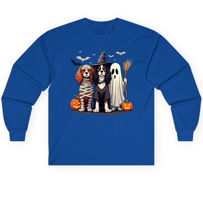 Cavalier Spaniel Halloween Dogs cavalier king charles spaniel Long Sleeve Tee Royal product mockup