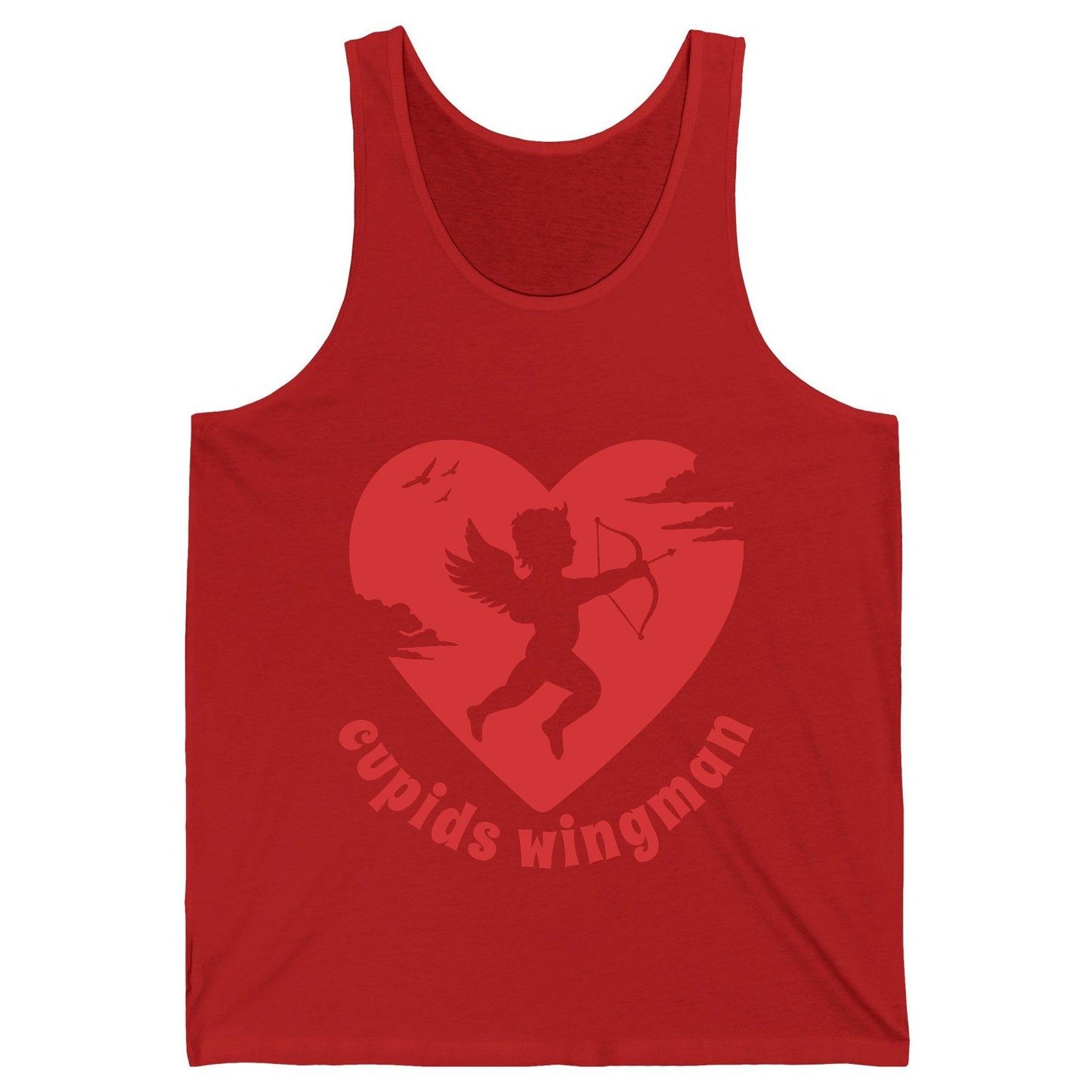 Cupids Wingman cupid Tank Top Red product mockup
