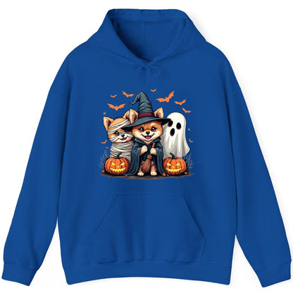 Cute Halloween Corgi Dogs Halloween corgis Hoodie Royal product mockup