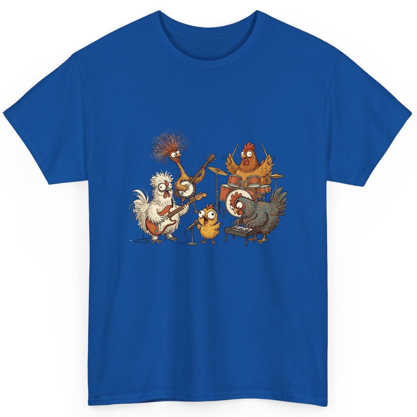 Chicken Rock Band chicken rock band T-Shirt Royal product mockup