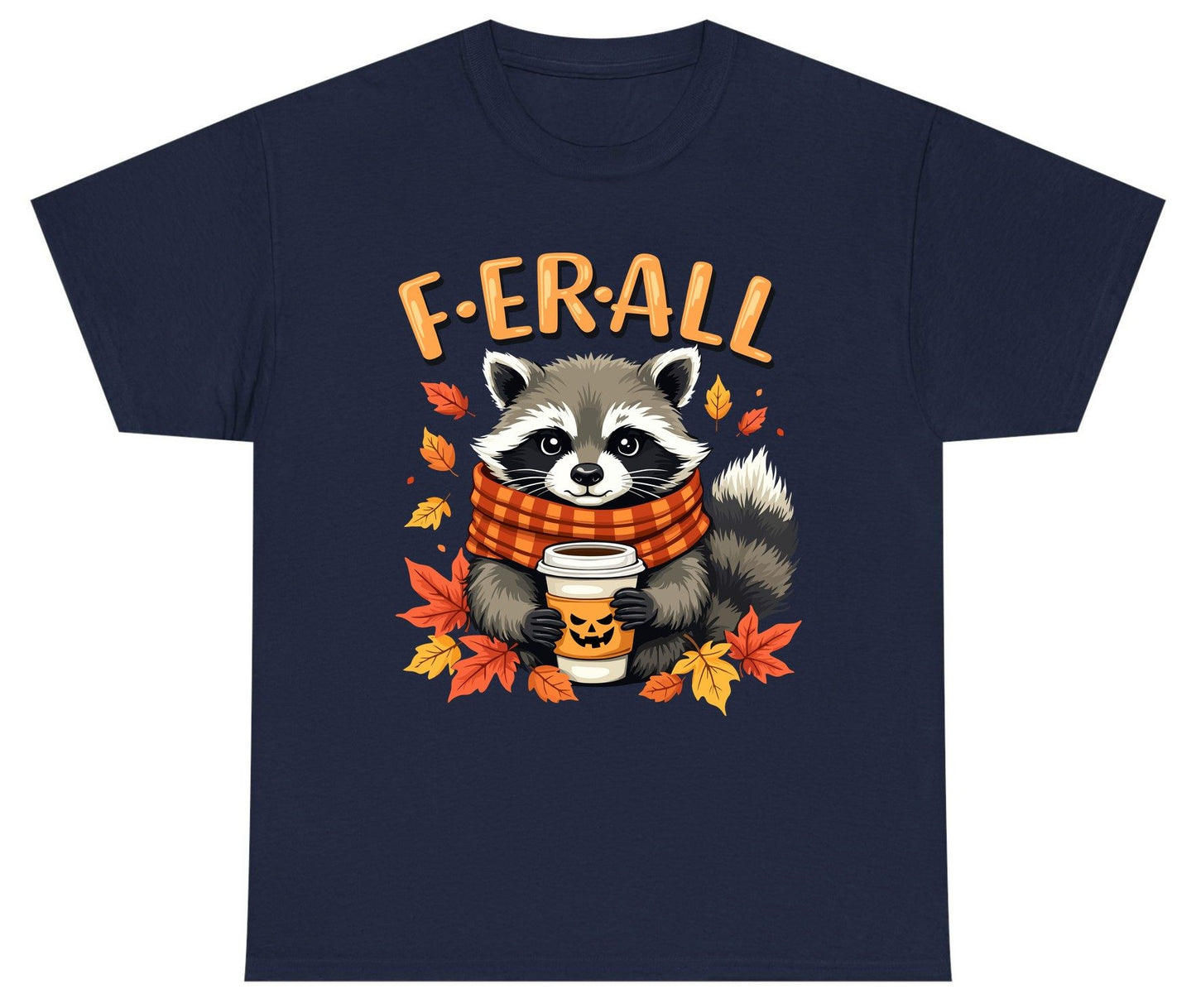 F ER All raccoon Youth T-Shirt Navy product mockup