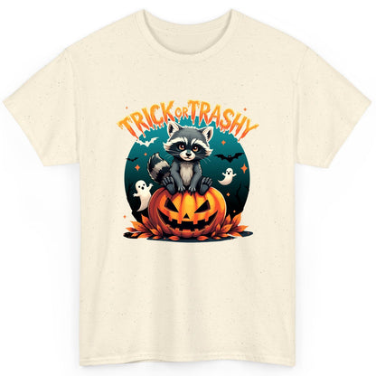 Trick or Trashy Halloween raccoon T-Shirt Natural product mockup