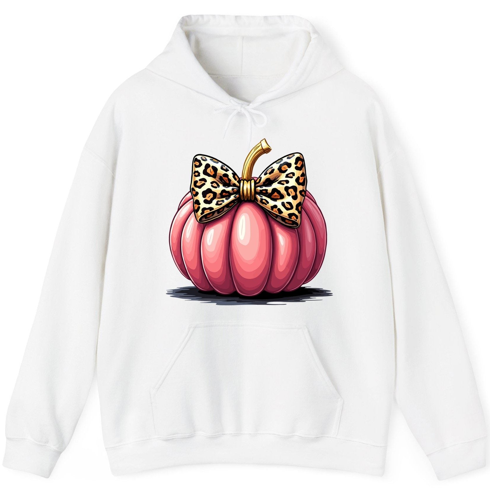 Pink Leopard Pumpkin pink pumpkin Hoodie White product mockup