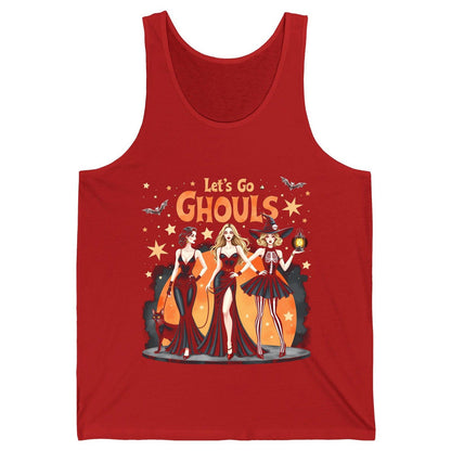 Let's Go Ghouls Halloween women Tank Top Red product mockup