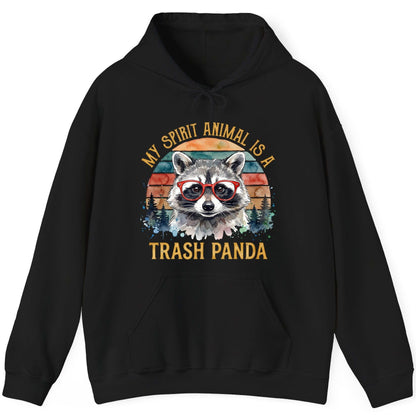 My Spirit Animal Is a Trash Panda raccoon Hoodie Black product mockup