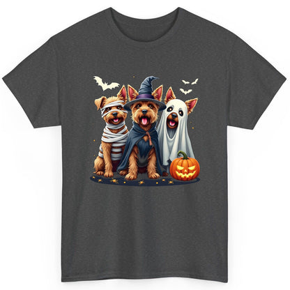 Cute Dogs Halloween Costumes dogs in Halloween costumes T-Shirt Dark Heather product mockup