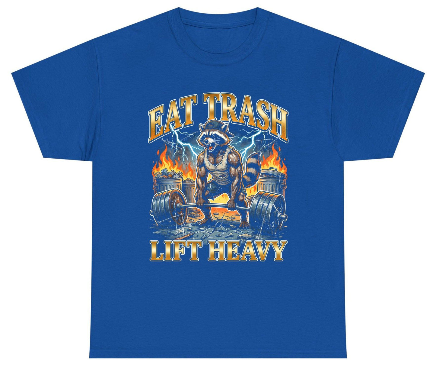 Eat Trash Lift Heavy raccoon Youth T-Shirt Royal product mockup