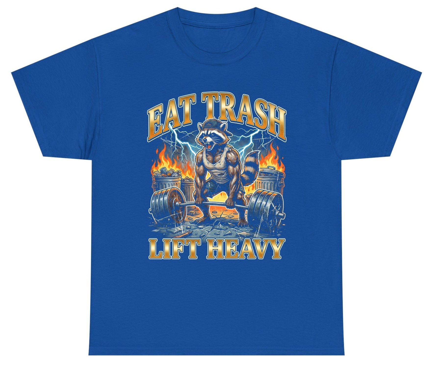 Eat Trash Lift Heavy raccoon Youth T-Shirt Royal product mockup