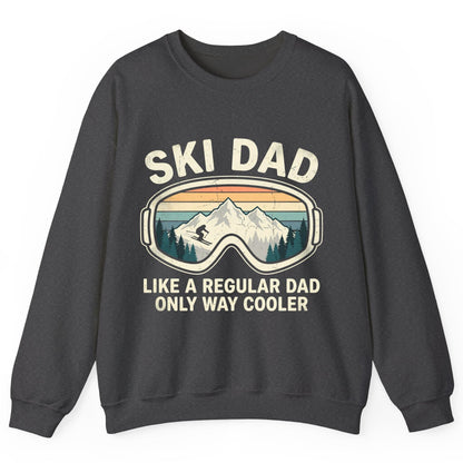 Ski Dad Like a Regular Dad Only Way Cooler skiing Sweatshirt Dark Heather product mockup