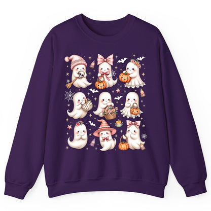 Cute Pink Halloween Ghosts cute Halloween ghosts Sweatshirt Purple product mockup