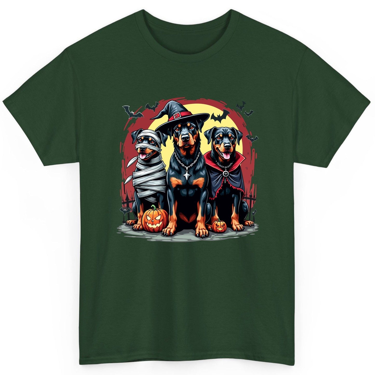 Rottweiler Halloween Costumes rottweiler T-Shirt Forest Green product mockup