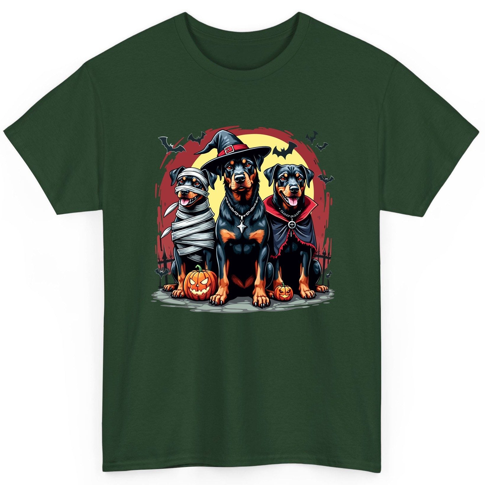 Rottweiler Halloween Costumes rottweiler T-Shirt Forest Green product mockup