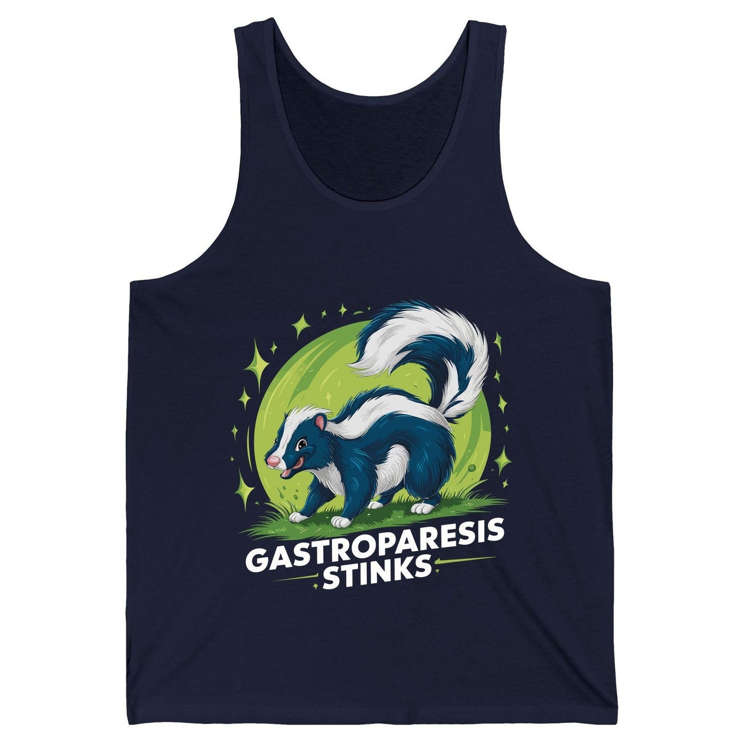Gastroparesis Stinks gastroparesis awareness Tank Top Navy product mockup