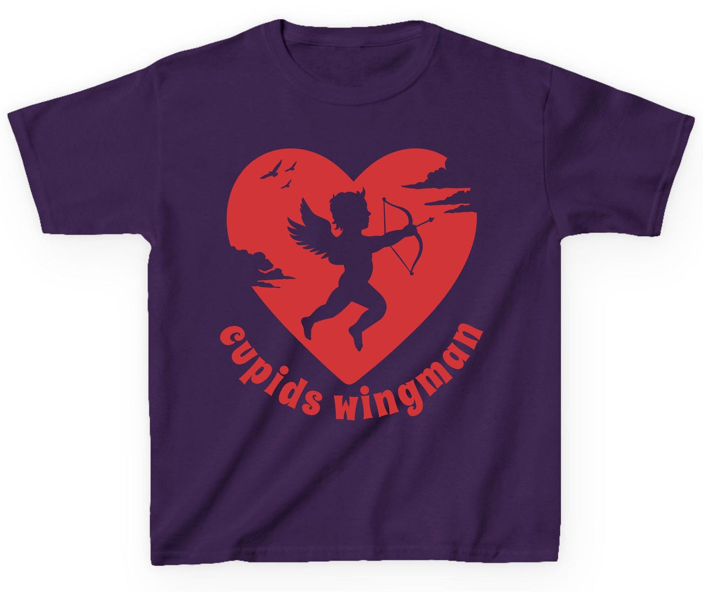 Cupids Wingman cupid Youth T-Shirt Purple product mockup