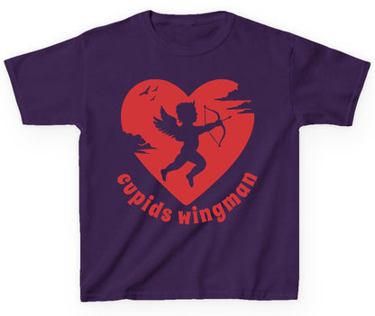 Cupids Wingman cupid Youth T-Shirt Purple product mockup