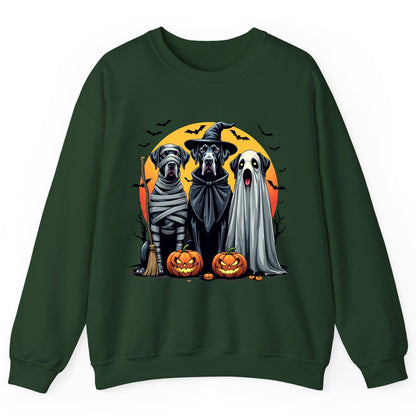 Halloween Dogs in Costumes Halloween dogs Sweatshirt Forest Green product mockup