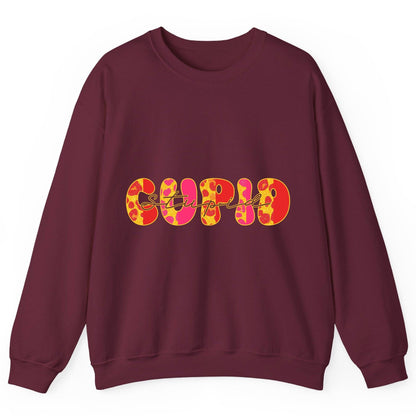 Stupid Cupid anti-Valentine's Day Sweatshirt Maroon product mockup