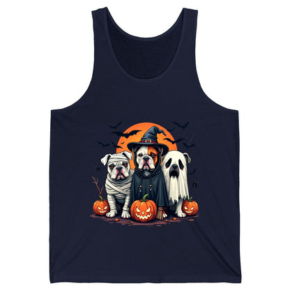 Halloween Bulldogs Costumes Halloween bulldogs Tank Top Navy product mockup
