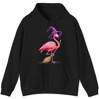 Witch Flamingo flamingo Hoodie Black product mockup