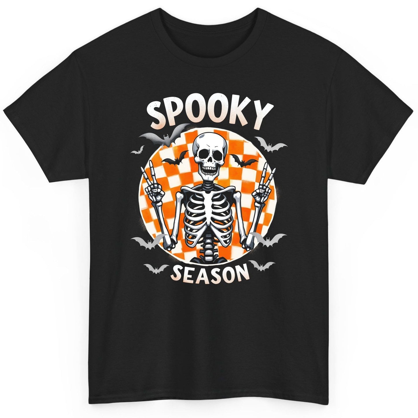 Spooky Season Halloween skeleton T-Shirt Black product mockup