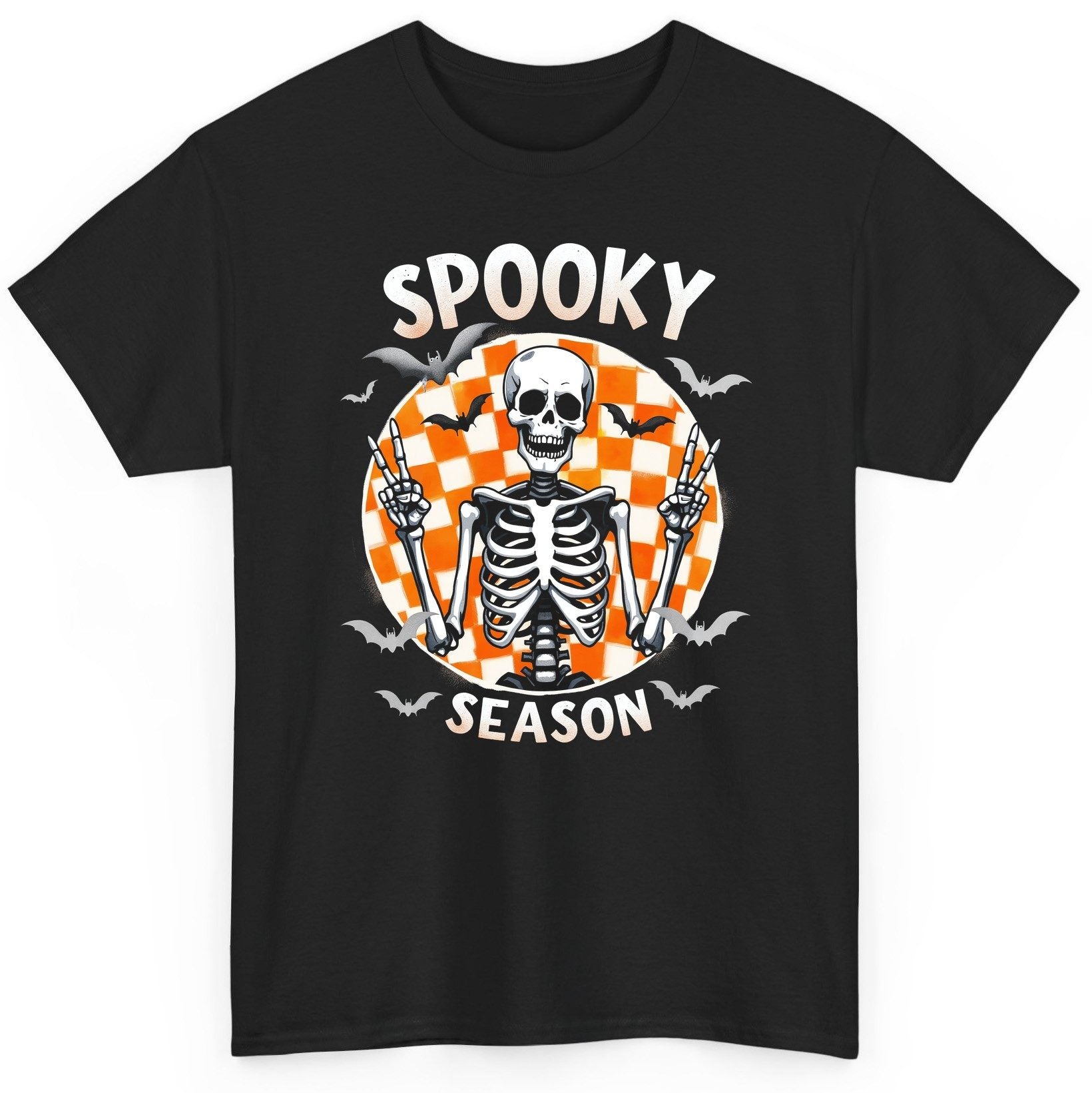 Spooky Season Halloween skeleton T-Shirt Black product mockup