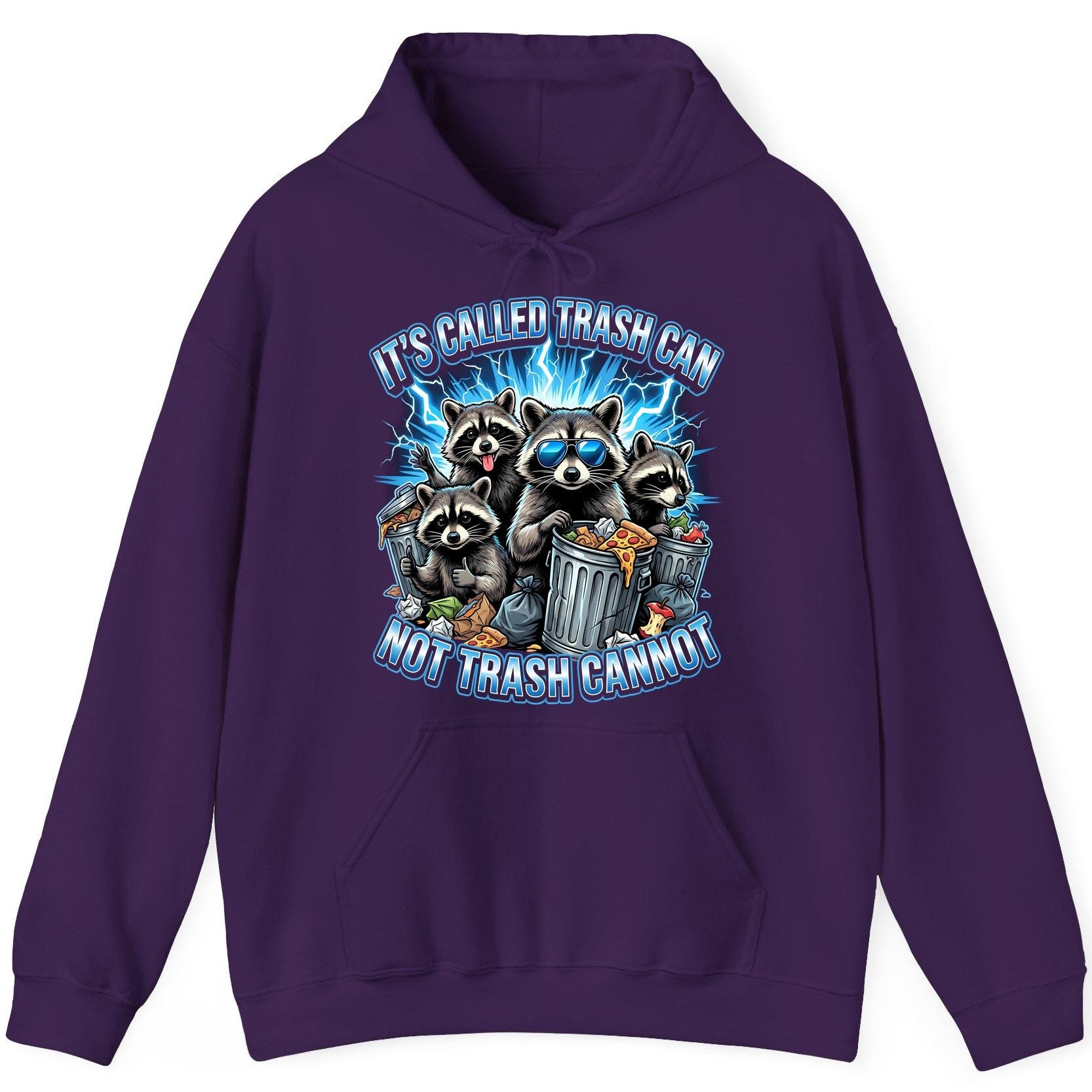 It's Called Trash Can Not Trash Cannot raccoons Hoodie Purple product mockup