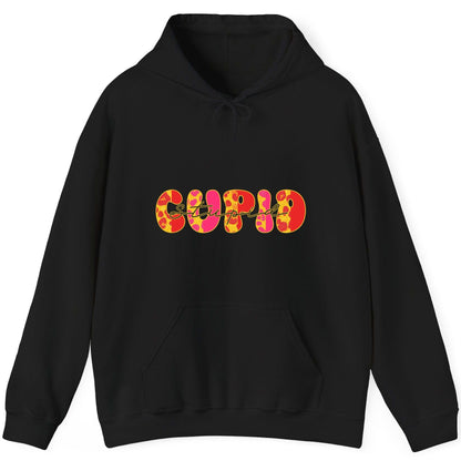 Stupid Cupid anti-Valentine's Day Hoodie Black product mockup
