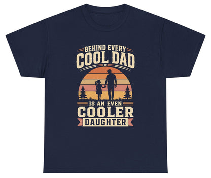 Behind Every Cool Dad Is an Even Cooler Daughter father and daughter Youth T-Shirt Navy product mockup