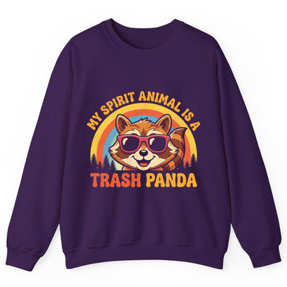 My Spirit Animal Is a Trash Panda raccoon Sweatshirt Purple product mockup
