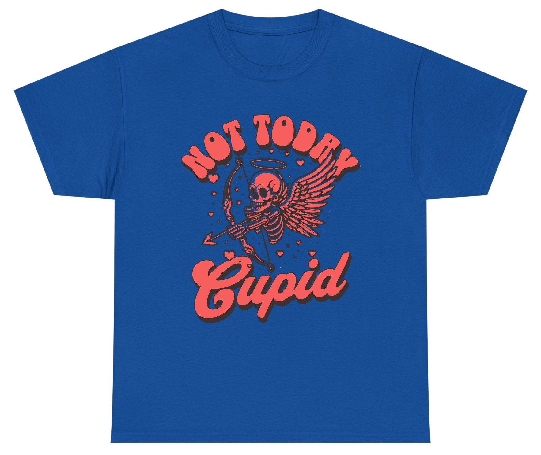 Not Today Cupid skeletal cupid Youth T-Shirt Royal product mockup