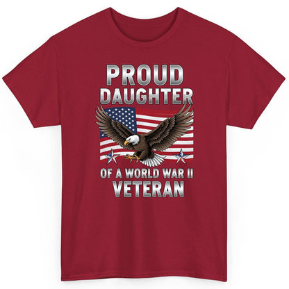 Proud Daughter of a World War Ii Veteran wwii veteran family T-Shirt Cardinal Red product mockup