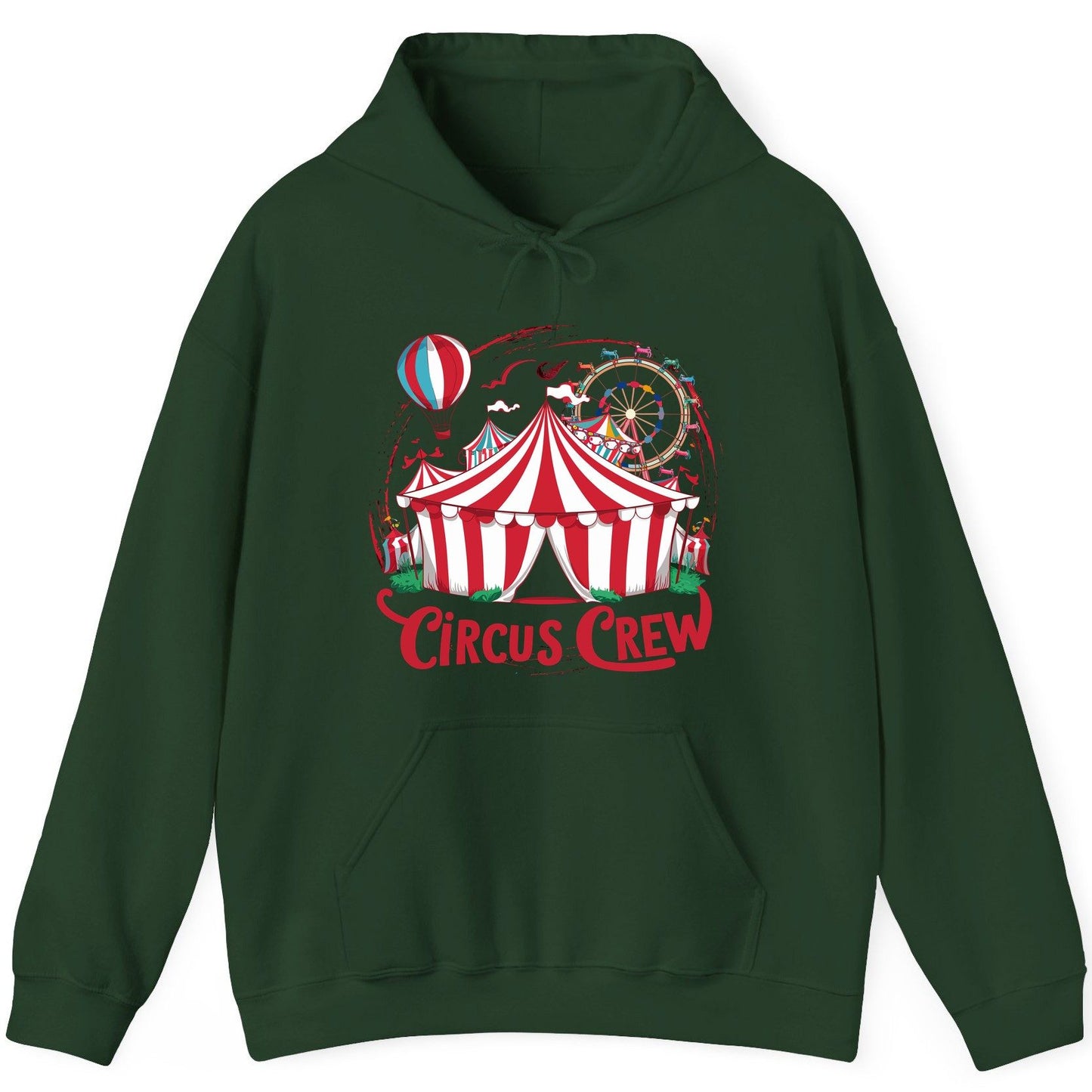 Circus Crew circus Hoodie Forest Green product mockup
