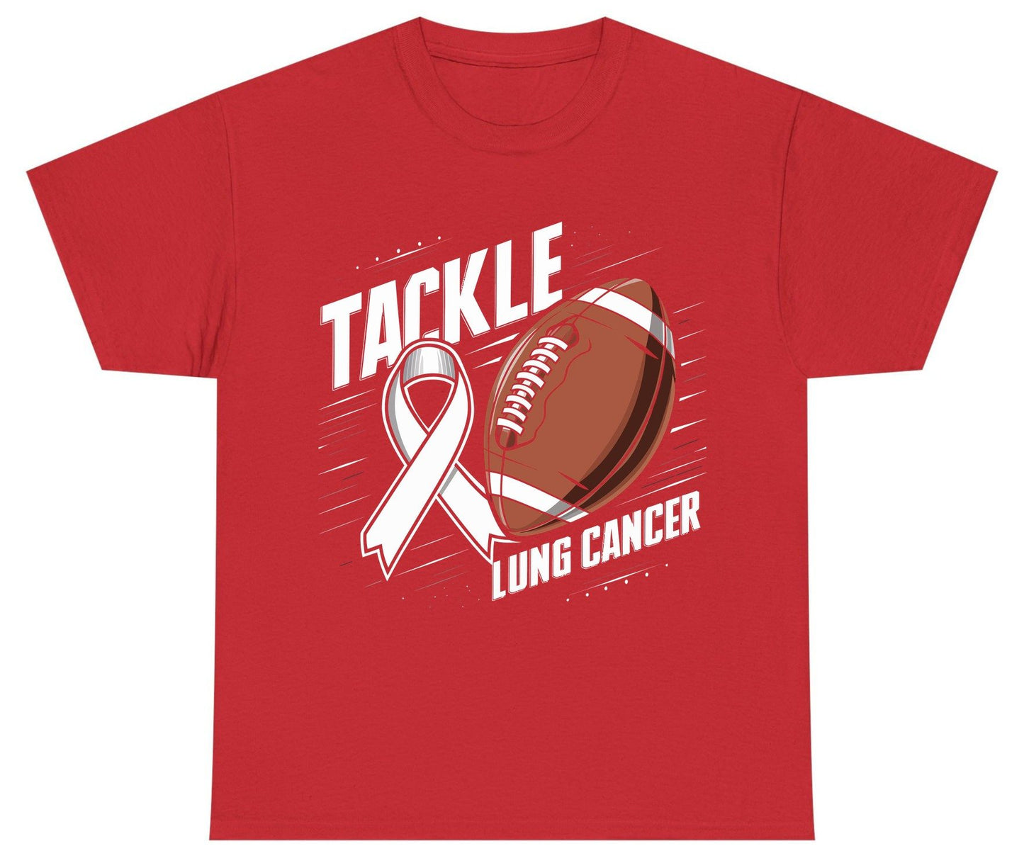 Tackle Lung Cancer lung cancer awareness Youth T-Shirt Red product mockup
