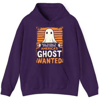 Date October 31 Offense Ghosting America's Ghost Wanted ghost Hoodie Purple product mockup
