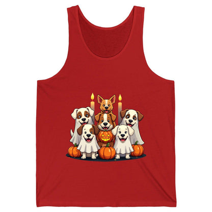 Cute Ghost Dogs Halloween Halloween dogs Tank Top Red product mockup