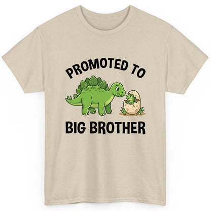 Promoted to Big Brother Dinosaur T-Shirt - product mockup - Sand