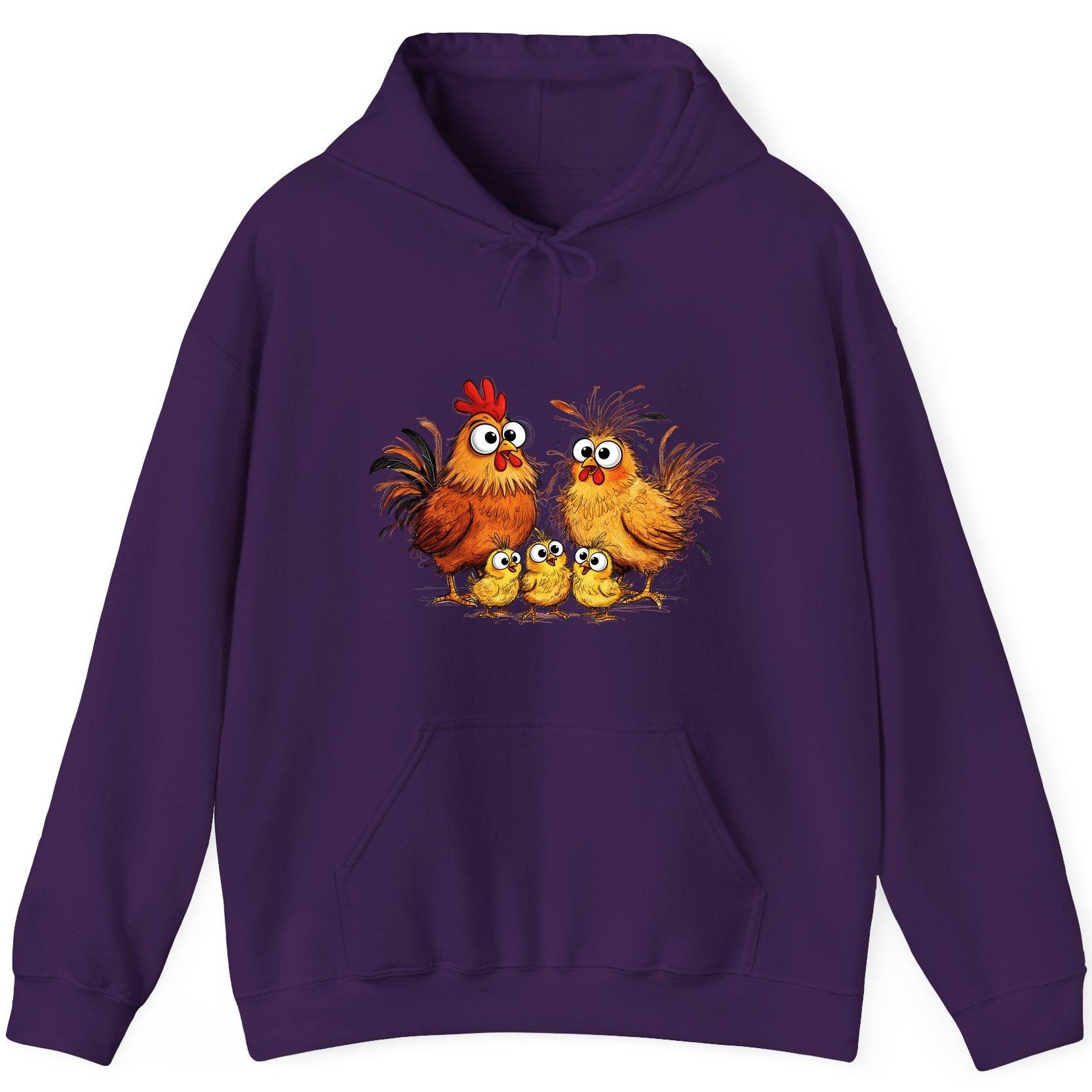 Funny Chicken Family chicken family Hoodie Purple product mockup