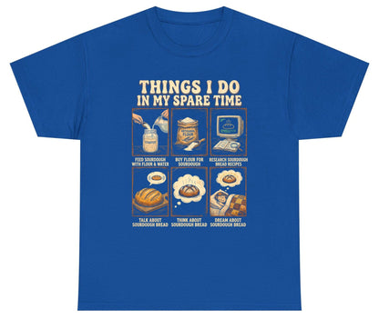 Things I Do in My Spare Time sourdough bread baking Youth T-Shirt Royal product mockup
