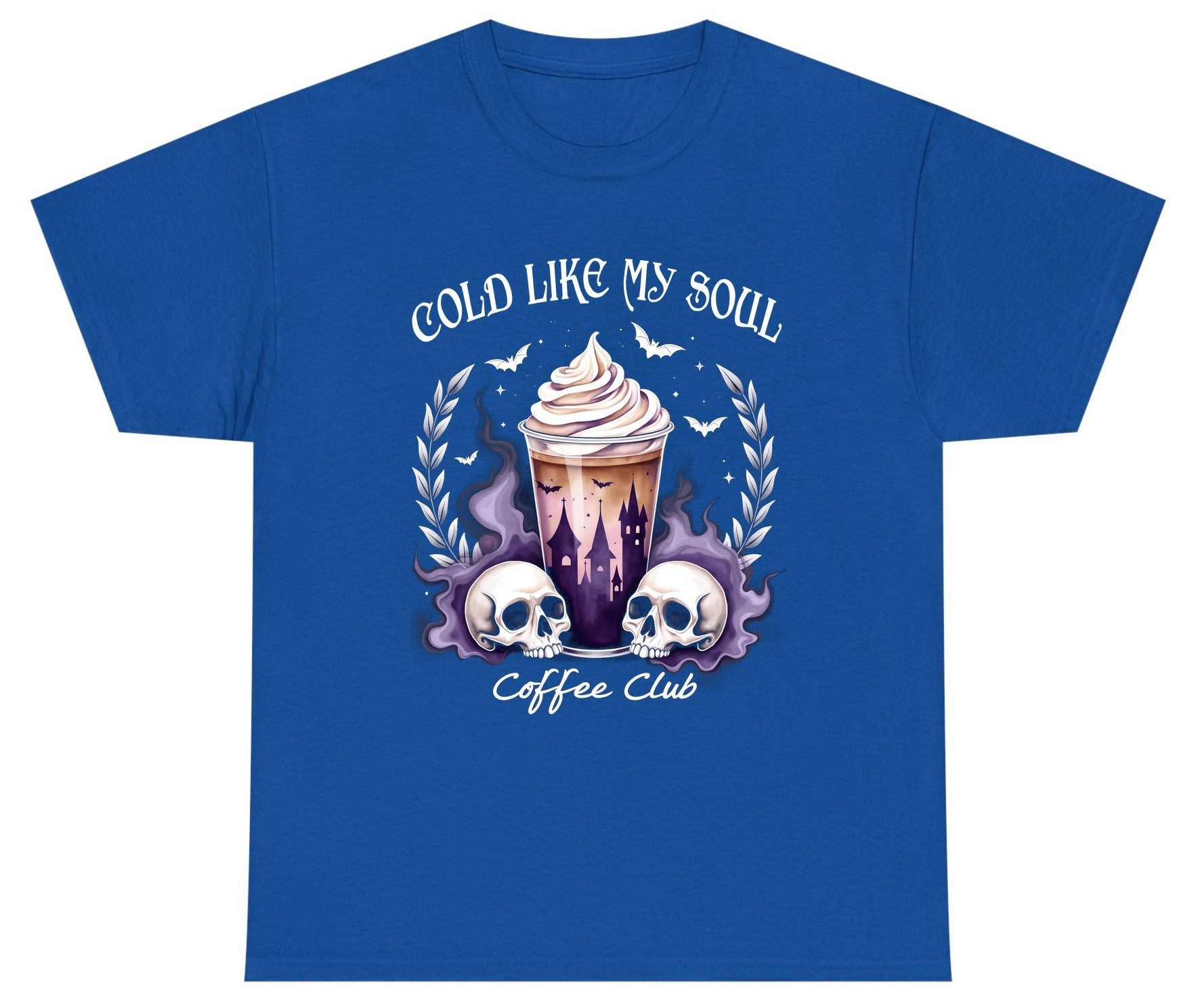 Cold Like My Soul Coffee Club gothic iced coffee Youth T-Shirt Royal product mockup