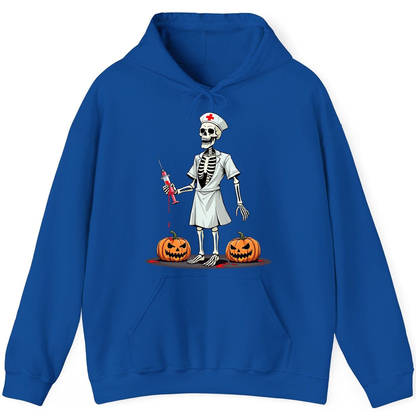 Spooky Skeleton Nurse Halloween skeleton nurse Hoodie Royal product mockup