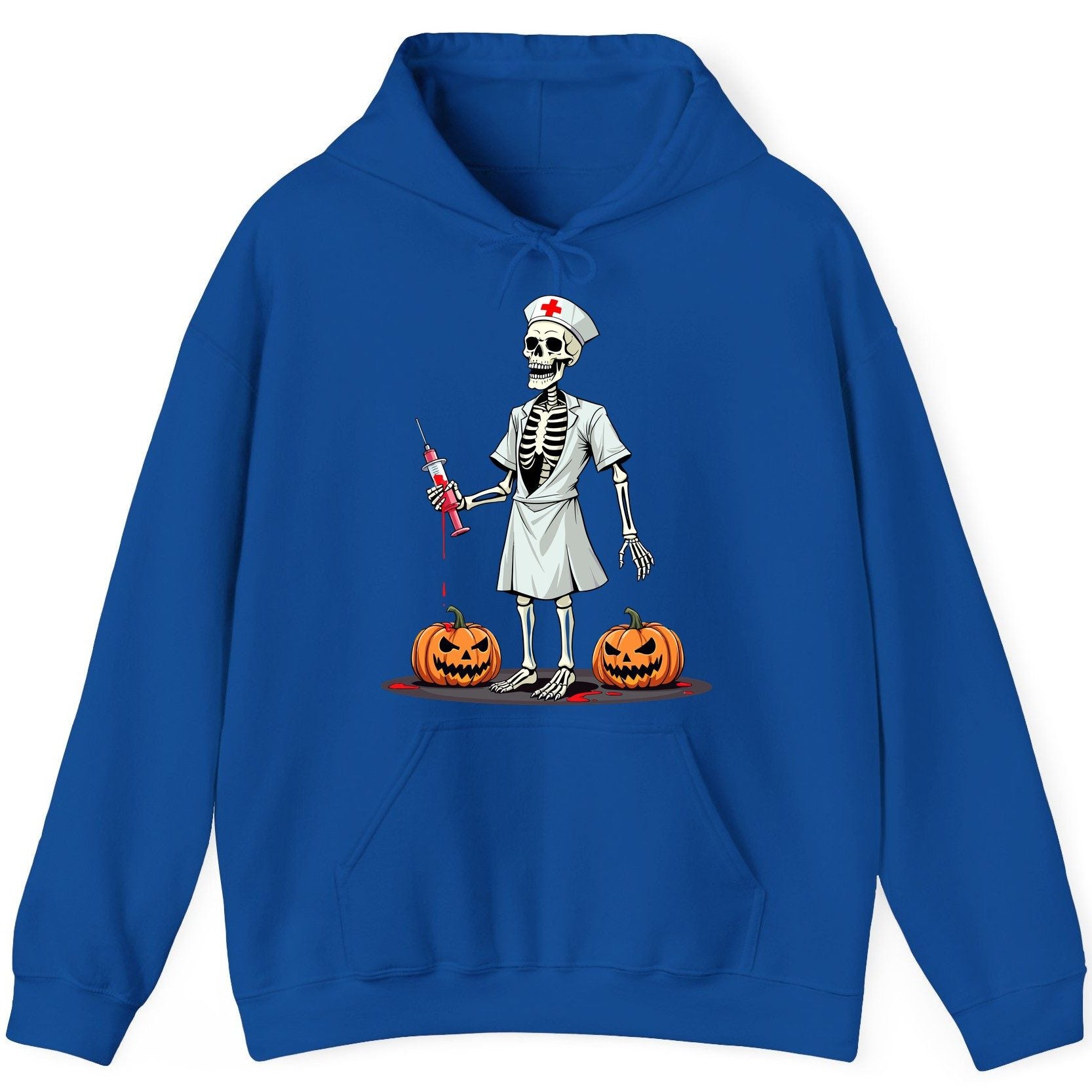 Spooky Skeleton Nurse Halloween skeleton nurse Hoodie Royal product mockup