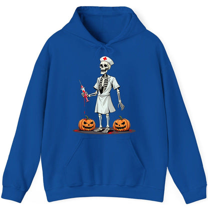Spooky Skeleton Nurse Halloween skeleton nurse Hoodie Royal product mockup