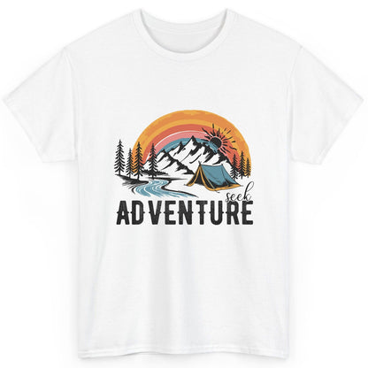 Seek Adventure camping T-Shirt White product mockup