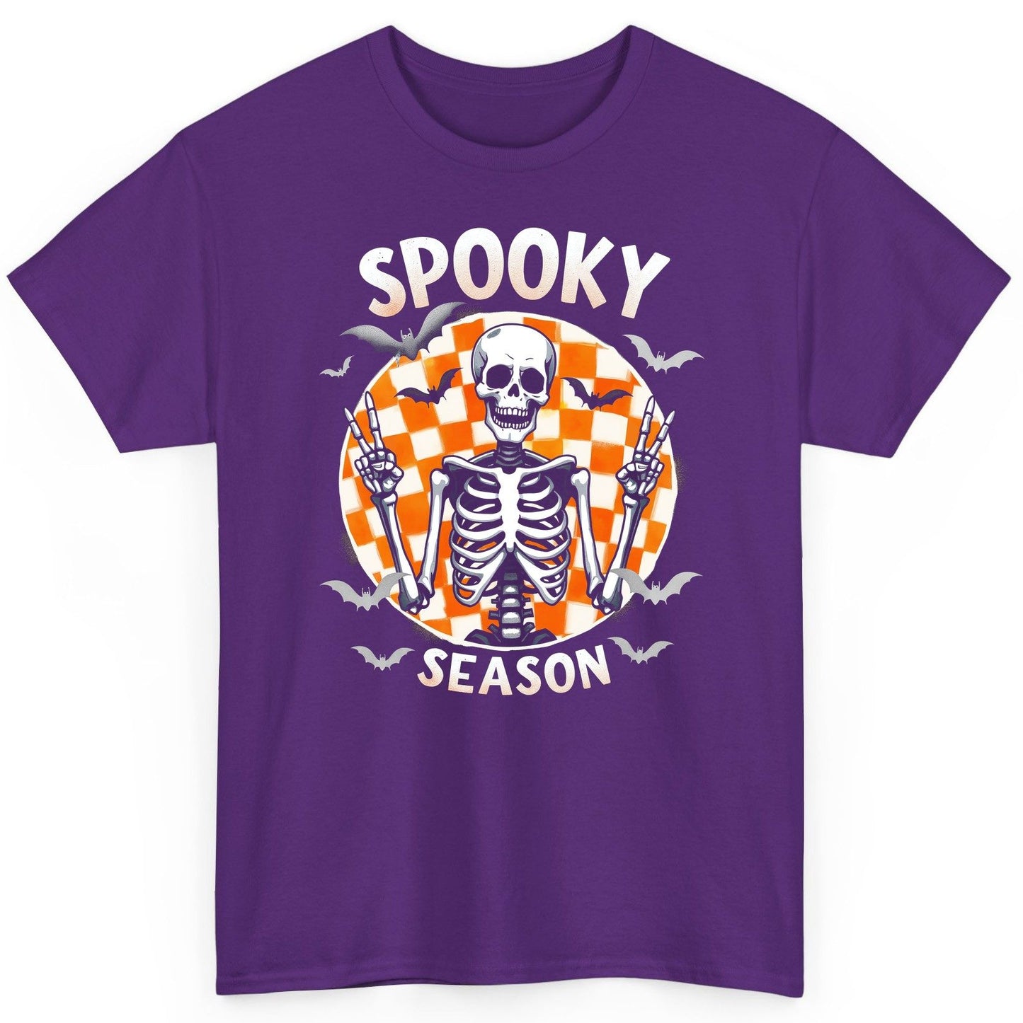Spooky Season Halloween skeleton T-Shirt Purple product mockup