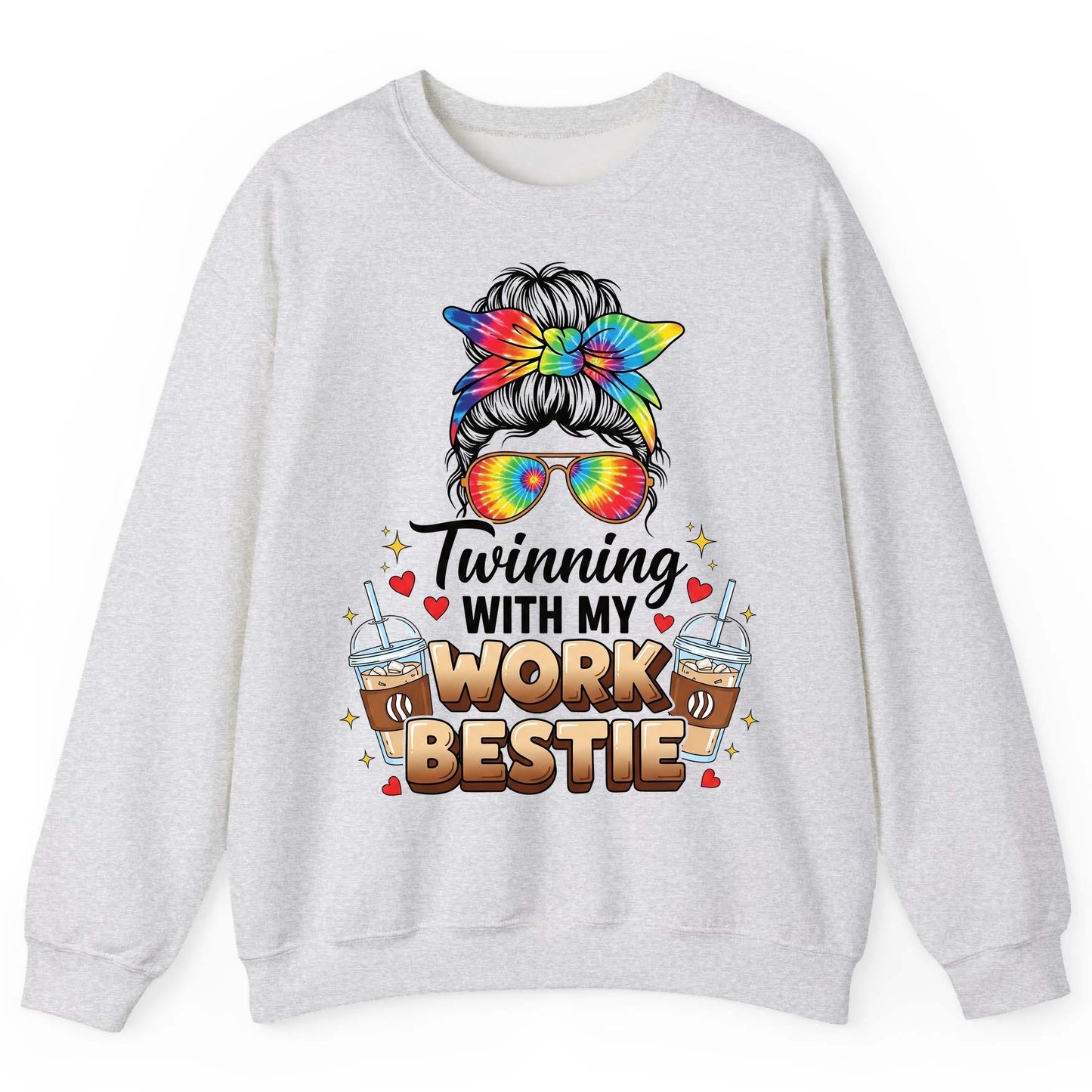 Twinning with My Work Bestie work bestie Sweatshirt Ash product mockup