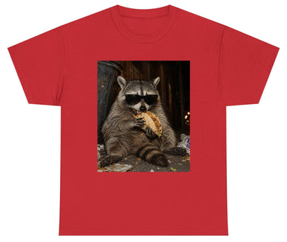 Raccoon Eating Taco Funny Animal Lovers Youth T-Shirt - product mockup - Red