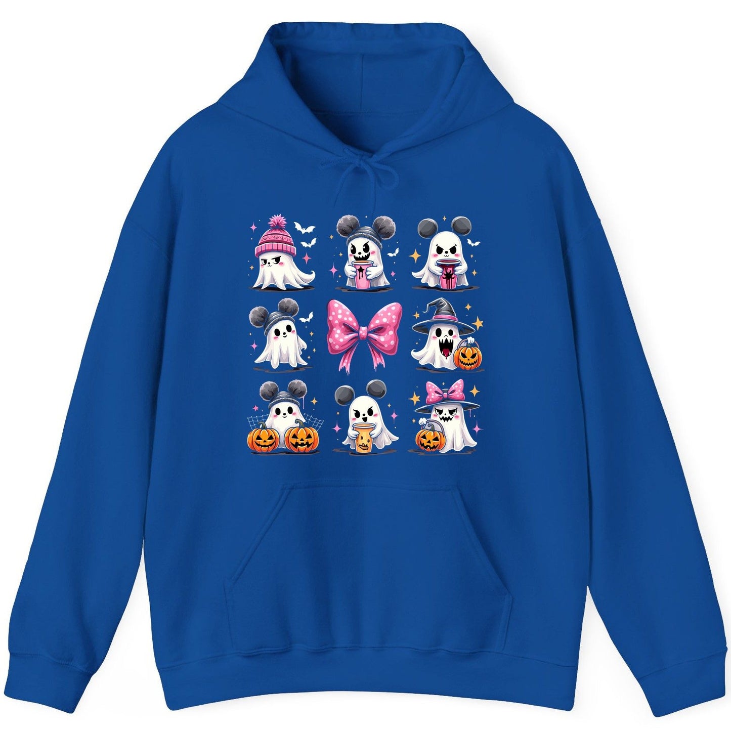 Cute Pink Halloween Ghosts Halloween ghosts Hoodie Royal product mockup