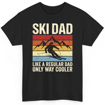 Ski Dad Like a Regular Dad Only Way Cooler skiing T-Shirt Black product mockup